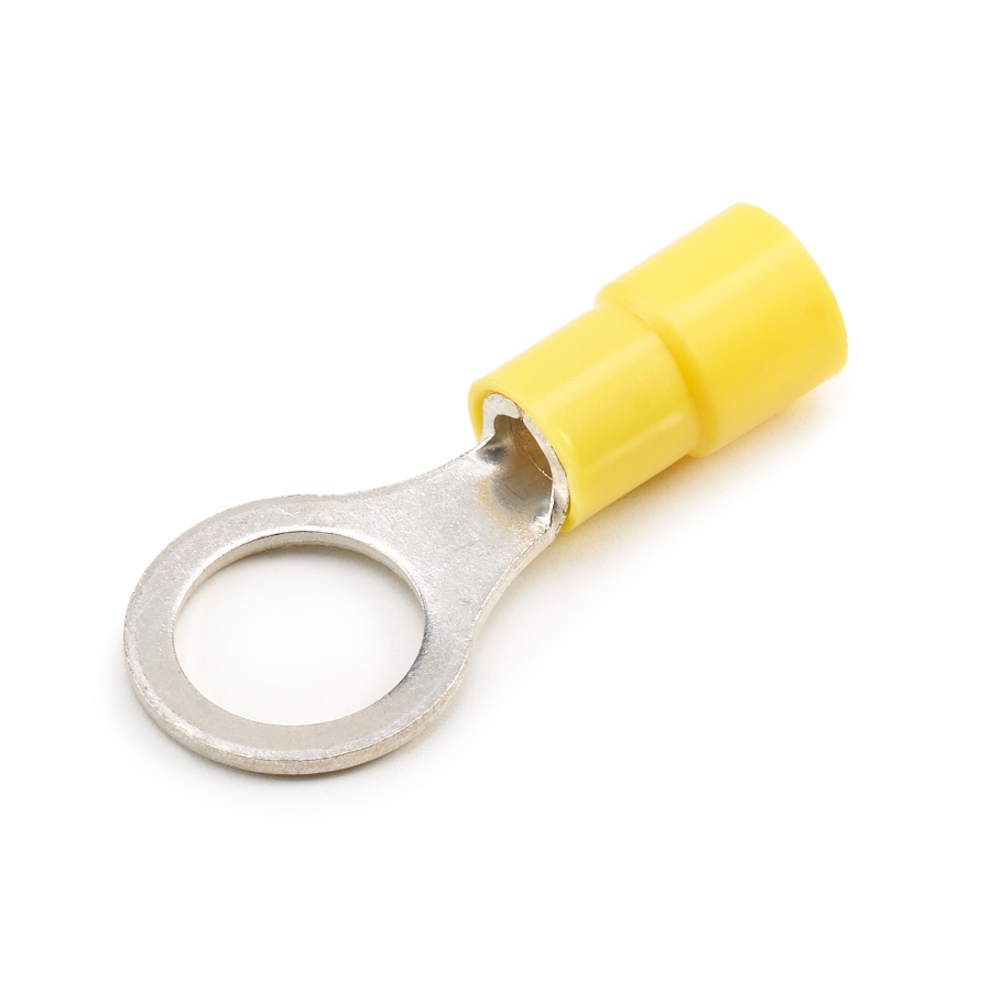 Ring Terminal, 12-10 Ga., 3/8 Stud Size, Vinyl Insulated