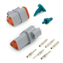 Amphenol Sine Systems AT3PS-CKIT, 3-Pin Receptacle & Plug , AT Contact Kit, Rotated View