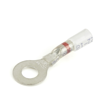 nspa os116-14 crystal clear heat shrink ring terminal, 22-18 ga.