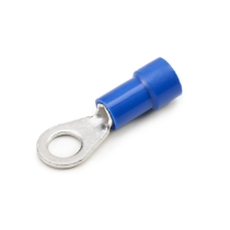 Ring Terminal, 16-14 Ga., 1/4 Stud Size, Vinyl Insulated  _side view 1