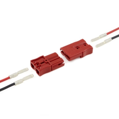 anderson power 1339g3-bk, sbs® 50 &amp; sbs® 75x series, 50&amp;  silver-plated contact, 12-10 ga., rotated view