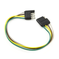 Molded Connector 37002, 4 Flat Contact, GPT 12" Wire Loop