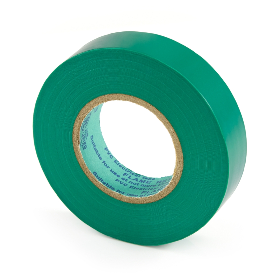 Electrical Tape Green 60' Roll 3/4" Wide | Waytek