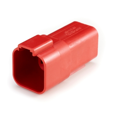 amphenol sine systems at04-6p-red 6-way connector receptacle, red