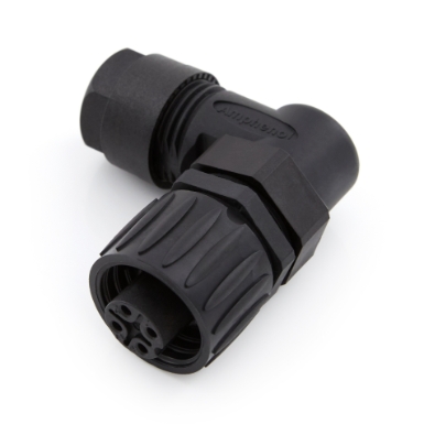 amphenol sine systems c01620f00310012, 3+pe female right angled cable connector with strain relief internal cable clamping ring, comparable to 99-4222-70-04,ca3wld _view 2