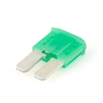 LIttelfuse MICRO2™ Blade Fuse 30A, 32VDC, DC, Green, 0327030.YX2S, Rotated View