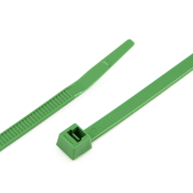 act al-07-50-5-c nylon cable tie, zip tie, 7.56", 50 lbs, 100/bag, green