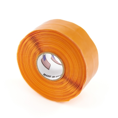 Self-Fusing Silicone Rubber Tape, Day-Glow Orange, 1" x 20', 500°F
