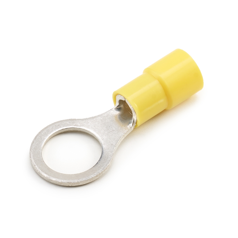 Ring Terminal, 12-10 Ga., 3/8 Stud Size, Vinyl Insulated