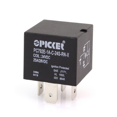 picker pc792e-1a-c-24s-rn-x mini iso relay, 24v, spst