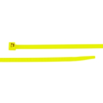 ACT AL-07-50-13-C Nylon Cable Tie, Zip Tie, 7.56 inches, 50 lbs, 100/Bag, Neon Yellow, Alternate View