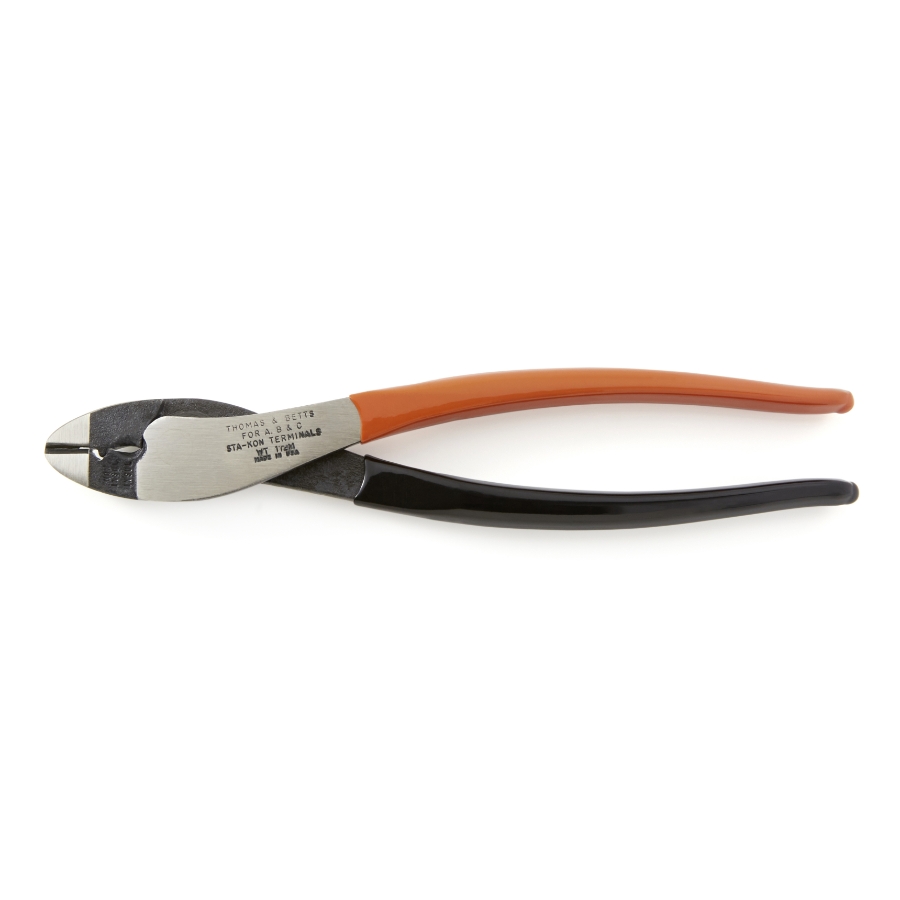 Thomas & Betts WT112M Sta-Kon Crimping Pliers w/ Wire Cutter Tip