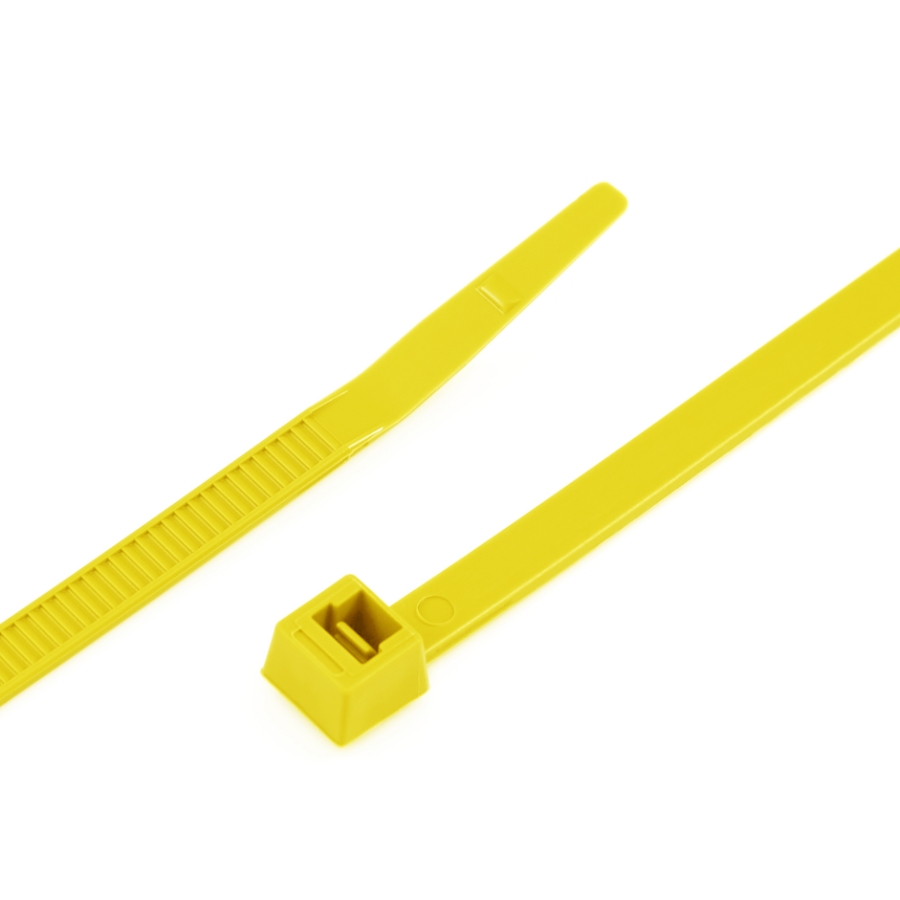 ACT AL-07-50-4-C Nylon Cable Tie, 7.56", 50 lbs, 100/Bag, Yellow