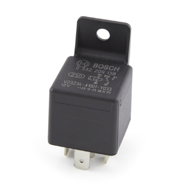 Bosch 0 332 209 138 Mini Relay, SPDT, 50A, 12VDC, with Resistor and Plastic Bracket