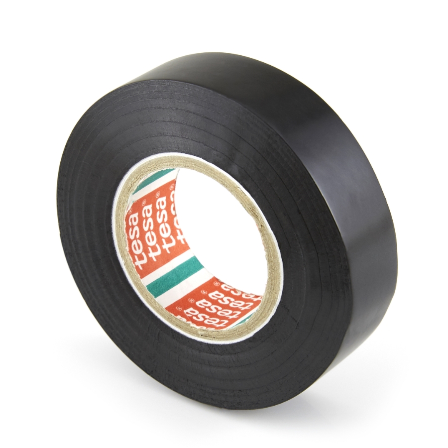 Tesa TS62309.7 Halogen-Free PE Film Tape, Black, 1" x 108'