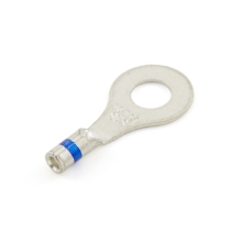 NSPA WTU-114-14LC-BULK Non-insulated Long Neck Ring Terminal 16-14 Gauge, # 1/4 Stud size _Rotated View