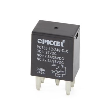 picker pc785-1c-24s-d-x, 280 micro relay, 24v, 17.5a