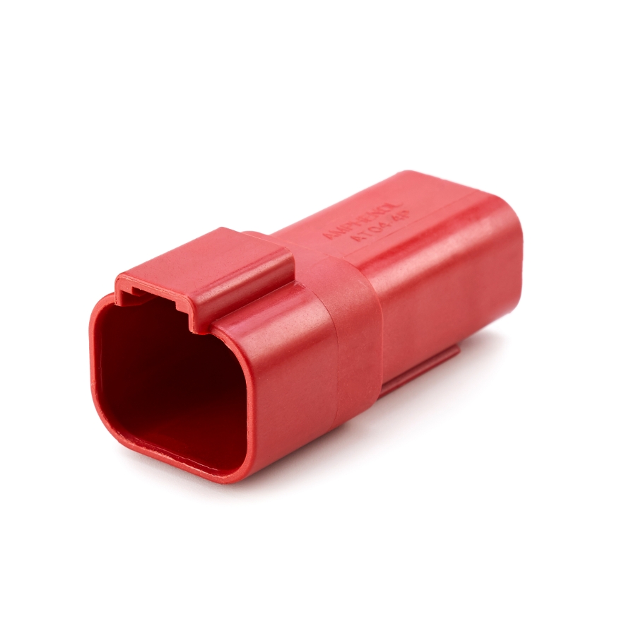 Amphenol Sine Systems AT04-4P-RED 4-Way Connector Receptacle, Red
