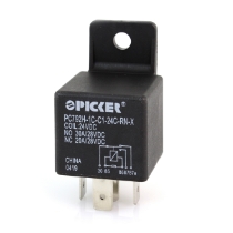 Picker PC792H-1C-C1-24C-RN-X Mini ISO Relay, 24VDC, SPDT, 30A, with Resistor & Plastic Bracket