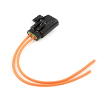 Sealed ATO / ATC Fuse Holder Assembly 46047, 12 Ga. Orange GXL Wire, Rotated View
