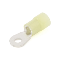 Ring Terminal, 4 Ga., 1/4 Stud Size, Nylon Insulated
