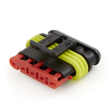 te connectivity 282090-1 amp superseal 6 position plug housing  _side view 1