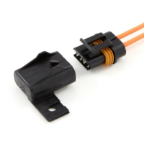 Sealed ATO / ATC Fuse Holder Assembly 46047, 12 Ga. Orange GXL Wire, Close Up