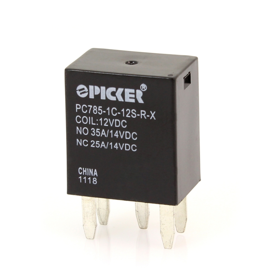 Picker PC785-1C-12S-R-X 35A 280 Micro Relay, 12VDC, SPDT, Resistor