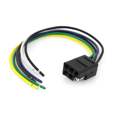 molded connector 37165, 6 contacts, female end, gpt 8 inch wire