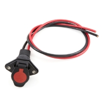 Erich Jaeger 153152 2 Pole, 48" Composite Socket pigtail, 180 degree / Straight,  Blunt-cut, 4 gauge, with rubber boot (SAE J560, SAE J3082)