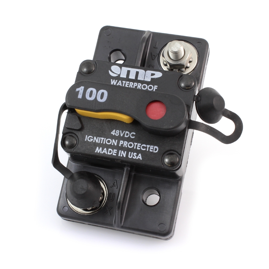Mechanical Products 176-S0-100-2 Surface Mount Circuit Breaker, Recessed Push/Trip Reset, 100A