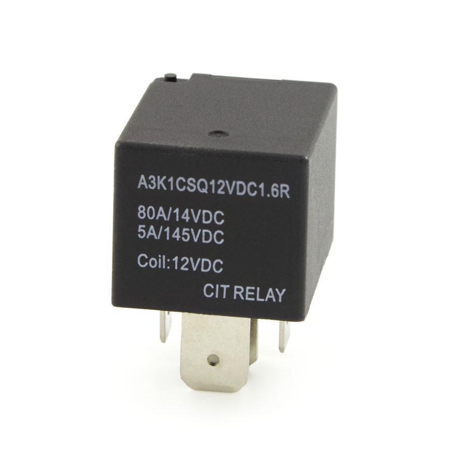 CIT Relay & Switch A3K1CSQ12VDC1.6R, Maxi Relay SPDT, 80A, 12VDC (Max ...
