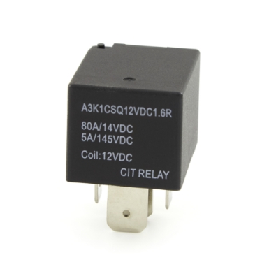 cit relay &amp; switch a3k1csq12vdc1.6r, maxi relay spdt, 80a, 12vdc (max 145vdc) w/ resistor | waytek