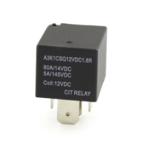 CIT Relay & Switch A3K1CSQ12VDC1.6R, Maxi Relay SPDT, 80A, 12VDC (Max 145VDC) w/ Resistor