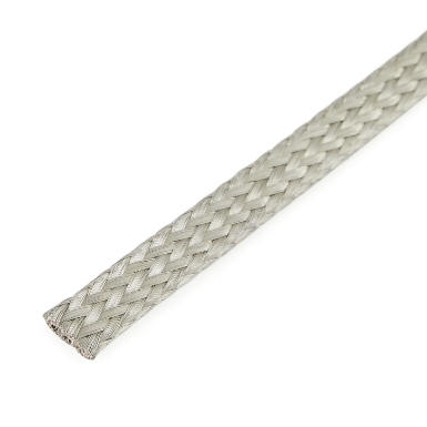 techflex mbno.25sv metal braided sleeving, 1/4", 100' spool, close-up