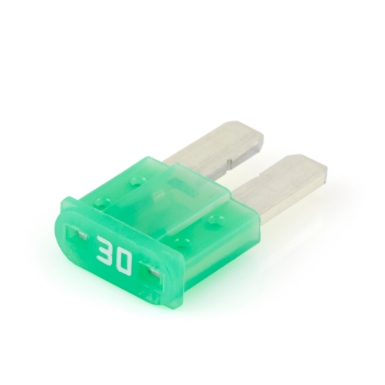 littelfuse micro2™ blade fuse 30a, 32vdc, dc, green, 0327030.yx2s