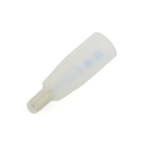 NSPA HL8-22-14 Heat Shrinkable Closed End Connector, Clear Blue Dashes, Rotated View