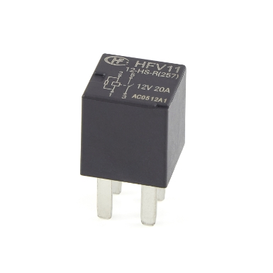Hongfa HFV11/12-HS-R257, 280 Ultra Micro Relay, 12V, 20A, SPST w/ Resistor