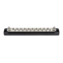 Blue Sea Systems 2312 Common BusBar with Cover, 20 Gang, 150A, 300VDC, 48VDC