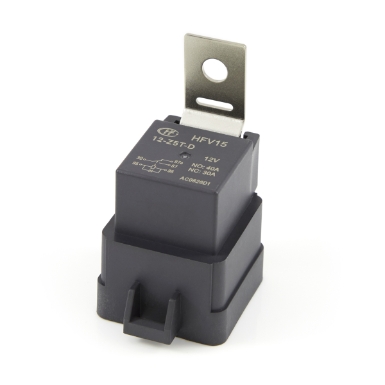 Hongfa HFV15/12-Z5T-D257, Mini ISO Relay, 12VDC, 40A, SPDT with Metal Bracket & Diode