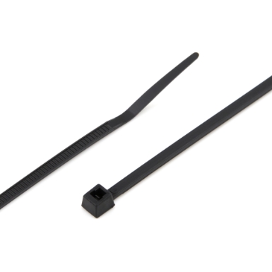 ACT AL-04-18-0-C Miniature Cable Tie, Zip Tie, 18 lb, 4 in UV Black, Bag of 100