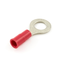 Molex 19054-0042 Ring Terminal, 22-18 Ga., 1/4" Stud, Vinyl Insulated, Rotated View