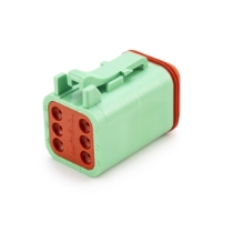 Amphenol Sine Systems AT06-6S- GRN 6-Way Connector DT06-6S Compatible, Green