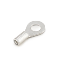 Ring Terminal, 22-18 Ga., 1/4 Stud Size, Non-Insulated  _side view 1