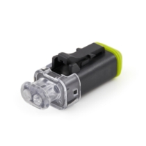 Amphenol Sine Systems AT06-2S-D1224VR 2-Way AT LED Connector Plug, Integrated Diode, 12/24VDC
