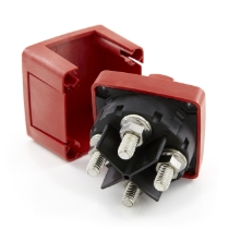 Blue Sea Systems 6011 m-Series Mini Dual Circuit Plus Battery Switch, 300A, 32VDC, Red