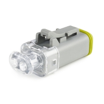 Amphenol Sine Systems AT06-2S-LED12VR1 2-Way AT LED Connector Plug, 12VDC, Reduced Diameter Seal