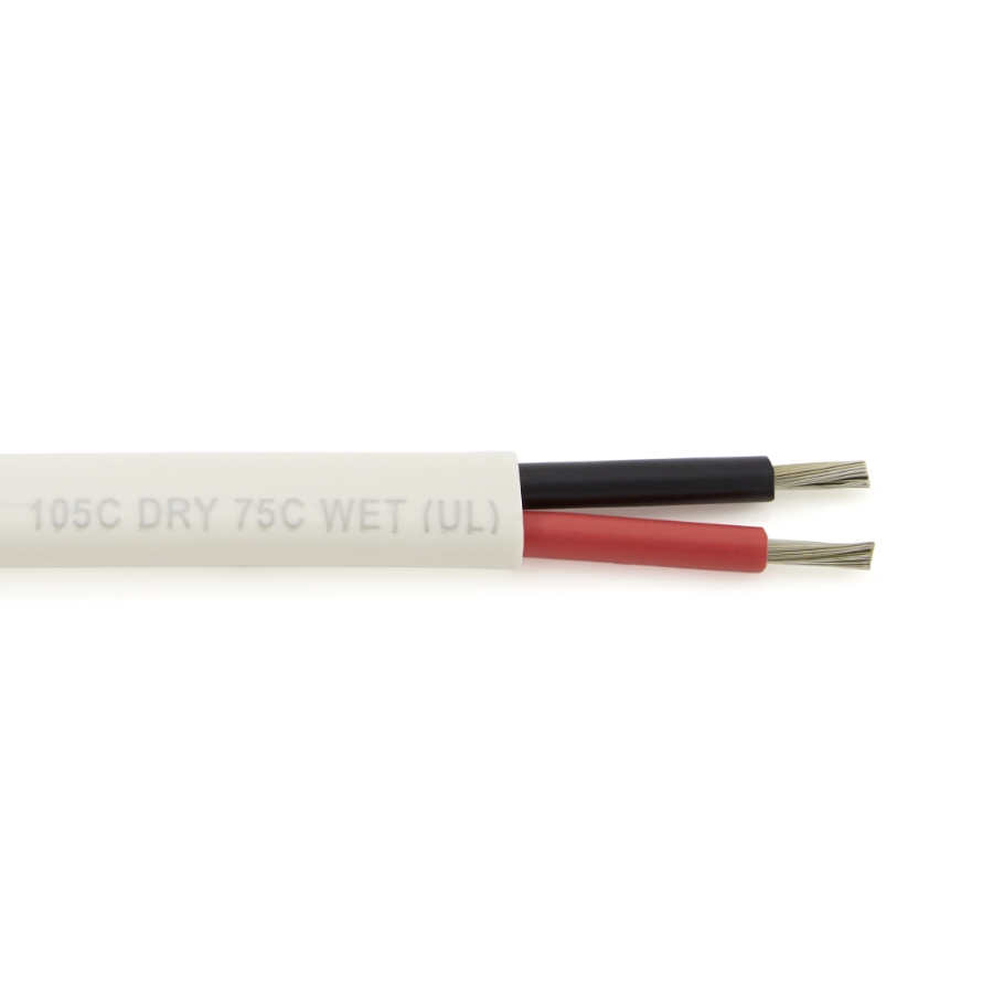 Multi-Conductor Marine Cable MCB8-2, 2 Conductor, 8/2 Ga., White PVC Jacket