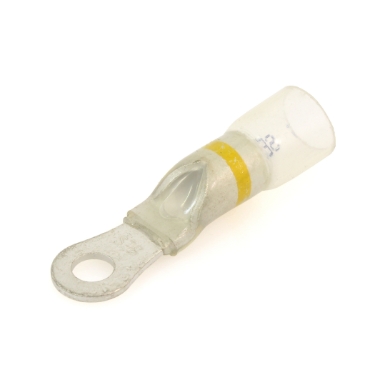 nspa os110-08 crystal clear heat shrink ring terminal, 12-10ga., #8 stud