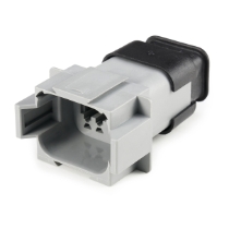 Amphenol Sine Systems AT04-08PA-SRGRY 8-Way AT Connector Receptacle with Strain Relief End cap